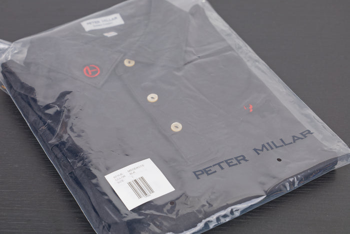 2023 Halloween Peter Millar Bulldog Summer Comfort Black Polo Shirt