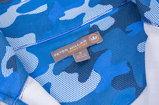 Gallery Peter Millar Camo Blue Quarter Zip Sweater